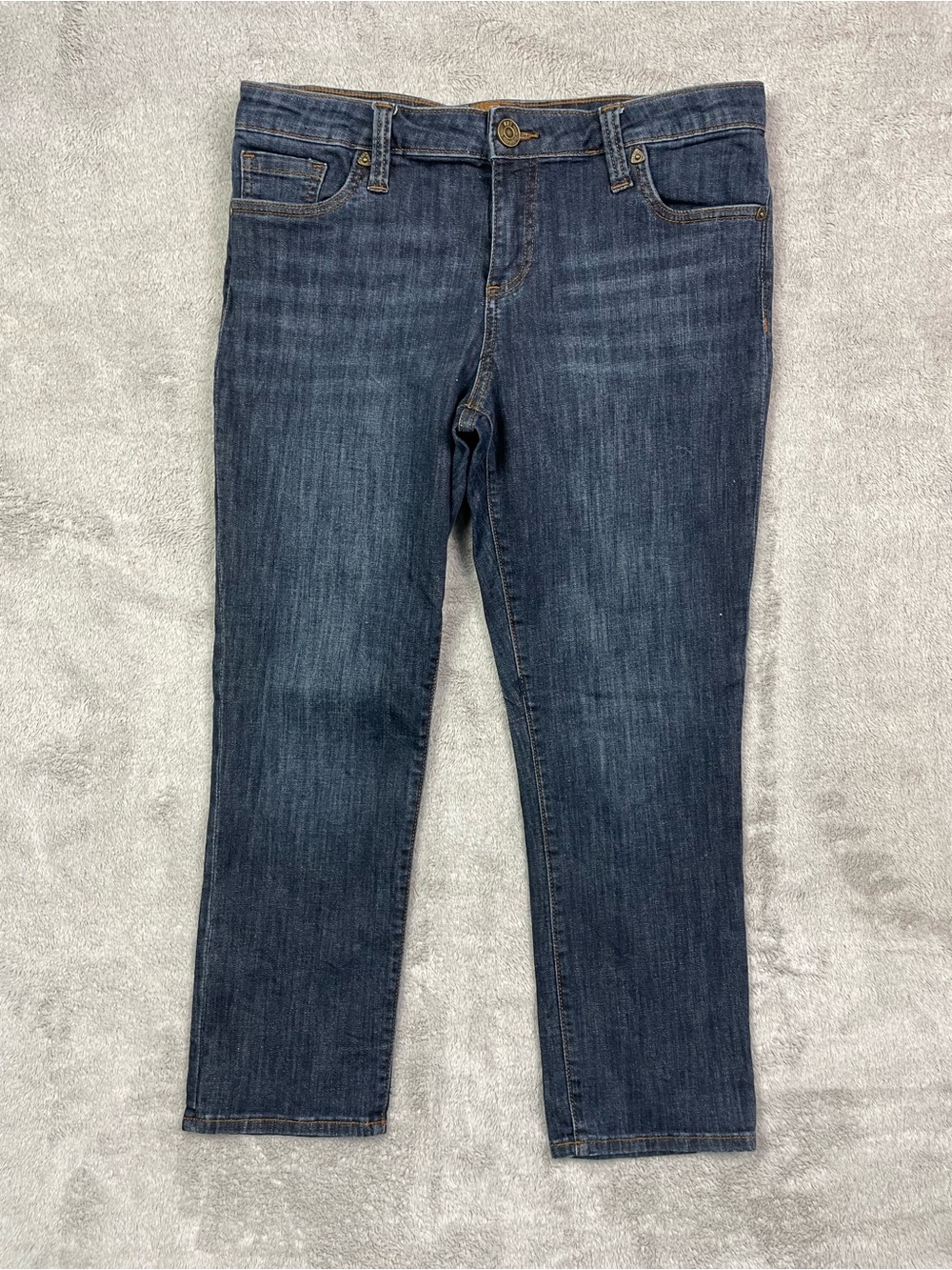 KUT from the Kloth Bardot Crop Skinny Boyfriend Jeans - Dark Wash‎ - Size 8